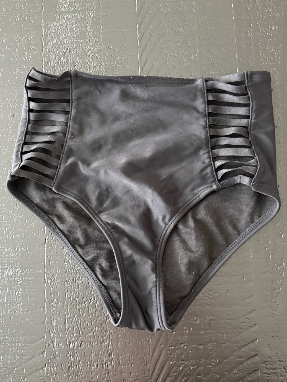 Xhilaration High-Waist Bikini Bottoms in Gray